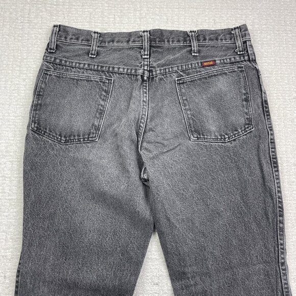 Vintage Rustler Jeans *36x30* Grey Pants Rancher Cowboy Tag Made In USA 90s Read - Picture 8 of 9